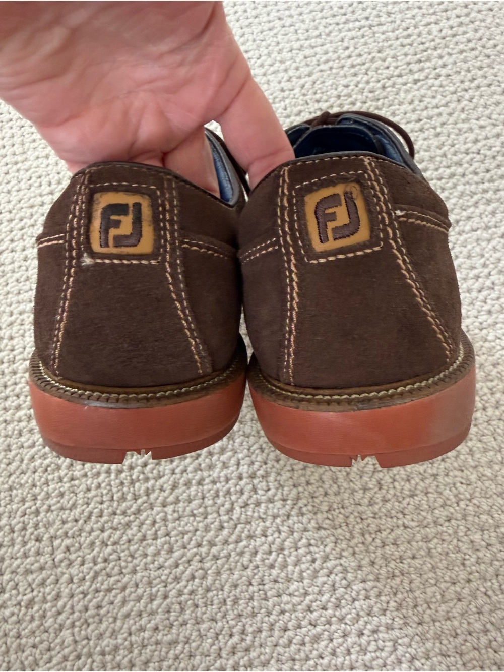 Mens FootJoy Brown Suede Club Casuals golf shoes size 11W